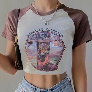 Ridgeway raglan baby tee XL | Urban Outfitters